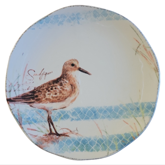 1 Vtg Sandpiper Pier 1 Imports Earthenware Plate - Picture 1 of 4